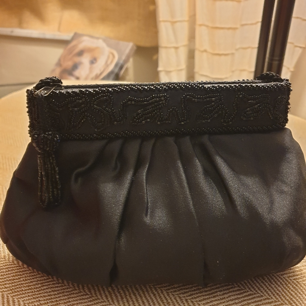 Carla Marchi Black Evening Bag w/Beads - Picture 8 of 16